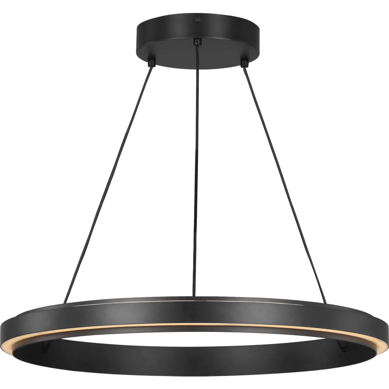 Aro LED 24 inch Midnight Black Chandelier Ceiling Light