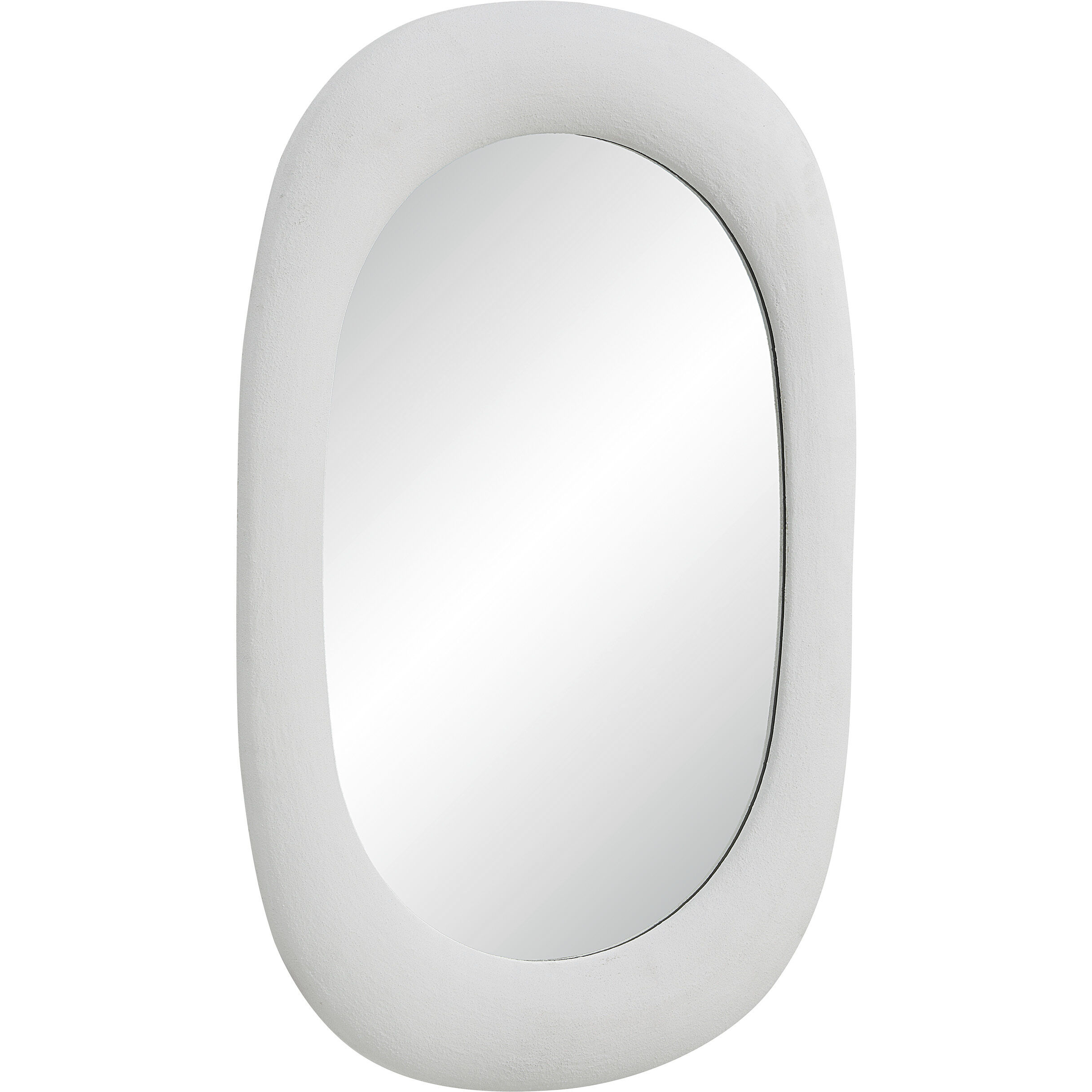 Galera 45 X 30 inch White Stucco Wall Mirror