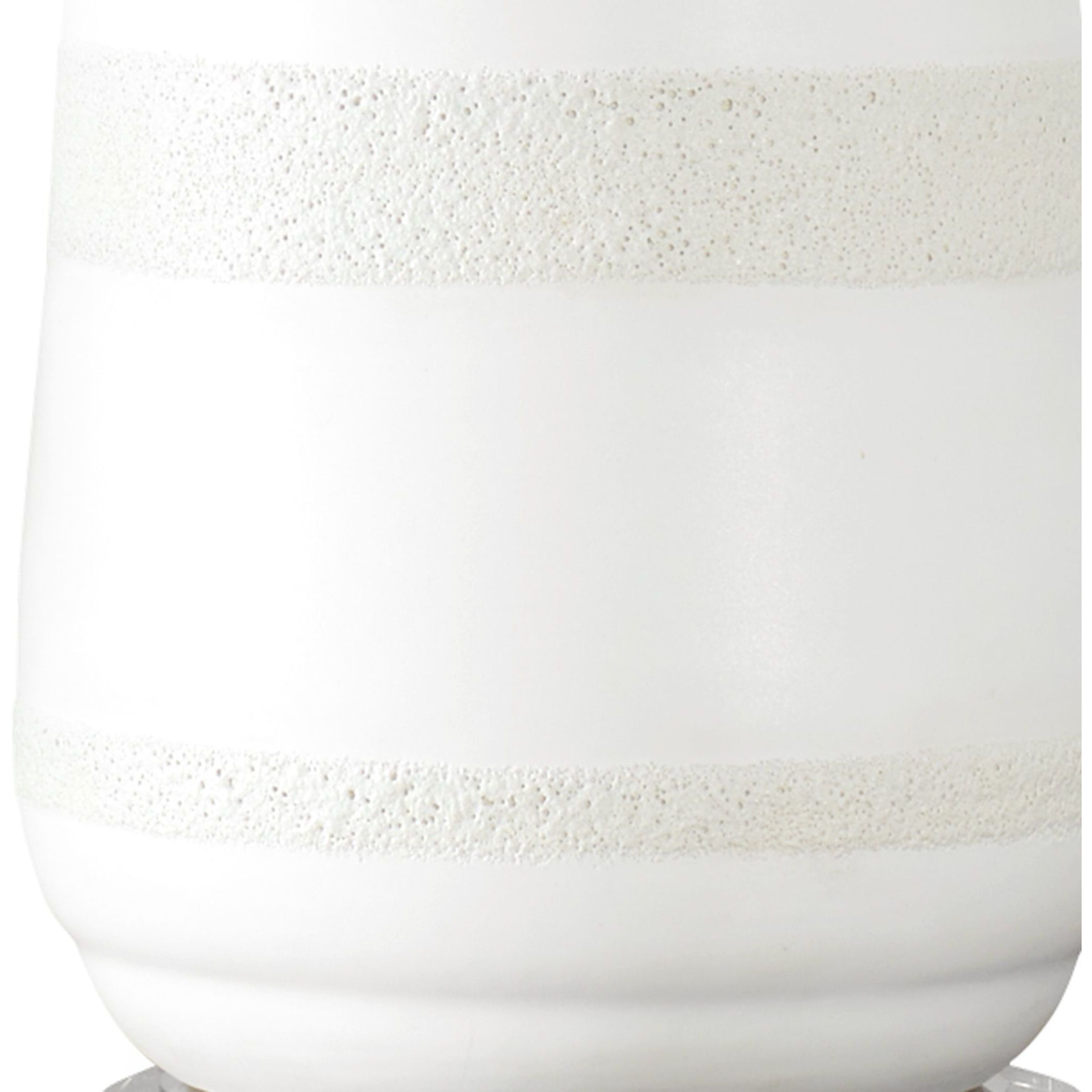 Santino 31 inch 150.00 watt Crackled Ivory Ceramic and Dove Gray with Brushed Nickel and Crystal Table Lamp Portable Light