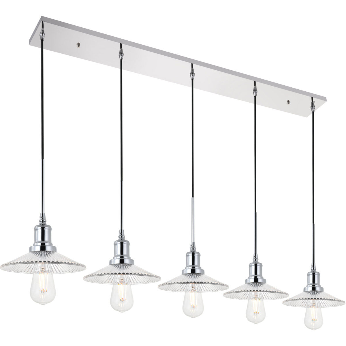 Waltz 5 Light 49 inch Chrome Pendant Ceiling Light
