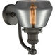 Franklin Restoration Fulton 1 Light 7 inch Oil Rubbed Bronze Sconce Wall Light in Plated Smoke Glass, Franklin Restoration