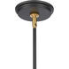 Urbanite 1 Light 13 inch Matte Black with Satin Brass Pendant Ceiling Light in Matte Black/Satin Brass