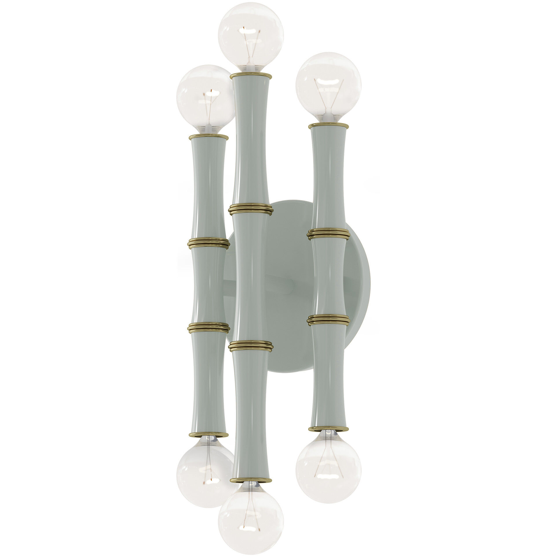 Kane 6 Light 5.25 inch Celadon with Modern Brass Wall Sconce Wall Light