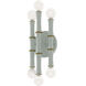 Kane 6 Light 5.25 inch Celadon with Modern Brass Wall Sconce Wall Light