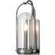 Davis 1 Light 18 inch Coastal Burnished Steel Outdoor Sconce, Small