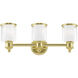 Middlebush 3 Light 24 inch Polished Brass Bath Vanity Wall Light