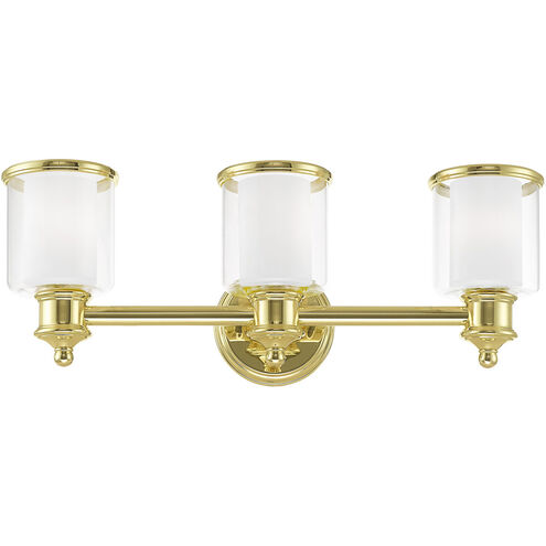 Middlebush 3 Light 24 inch Polished Brass Bath Vanity Wall Light