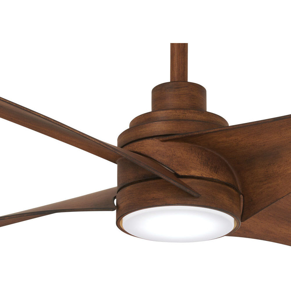 Swept 56 inch Distressed Koa Ceiling Fan