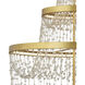 Mademoiselle LED 27.25 inch Contemporary Gold Leaf and Contemporary Gold Chandelier Ceiling Light, Grande
