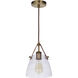 Gallery Hagen 1 Light 8 inch Vintage Brass Pendant Ceiling Light