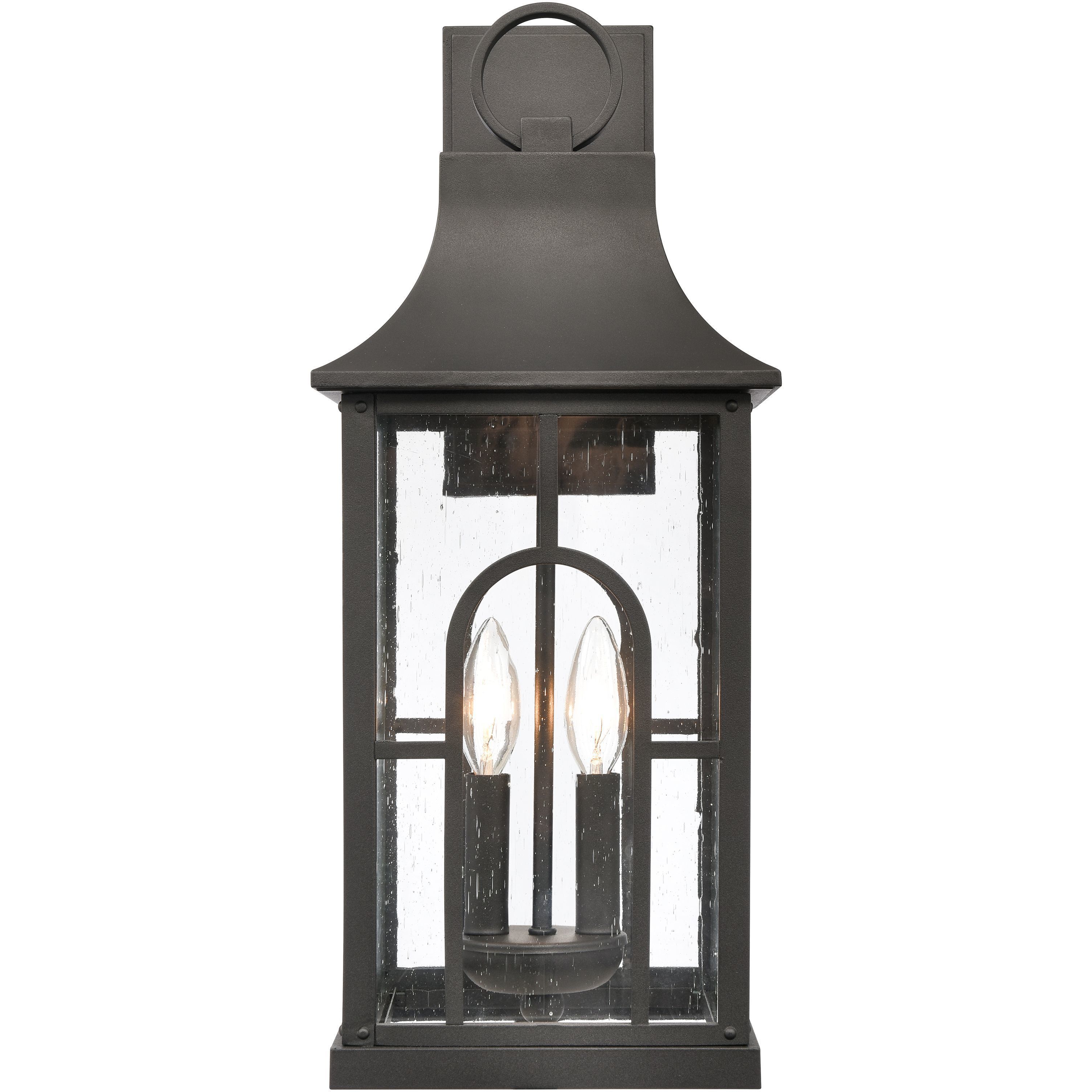 Triumph 2 Light 21 inch Textured Black Outdoor Wall Sconce