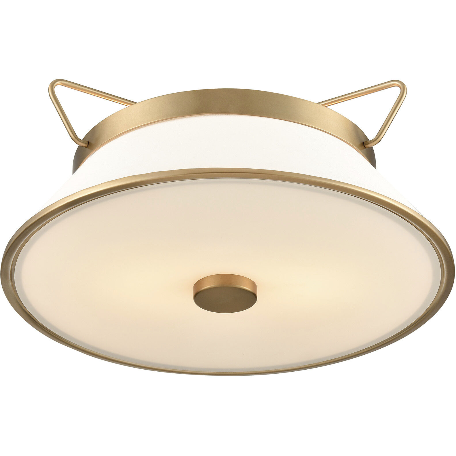 Layla LED 15.75 inch Brushed Brass Semi-Flush Mount Ceiling Light