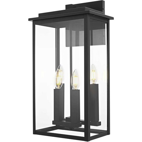 Kaysen 4 Light 21 inch Black Outdoor Wall Sconce