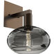 Coppa 1 Light 8 inch Flat Bronze Indoor Sconce Wall Light in Coppa Smoke