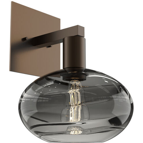 Coppa 1 Light 8 inch Flat Bronze Indoor Sconce Wall Light in Coppa Smoke