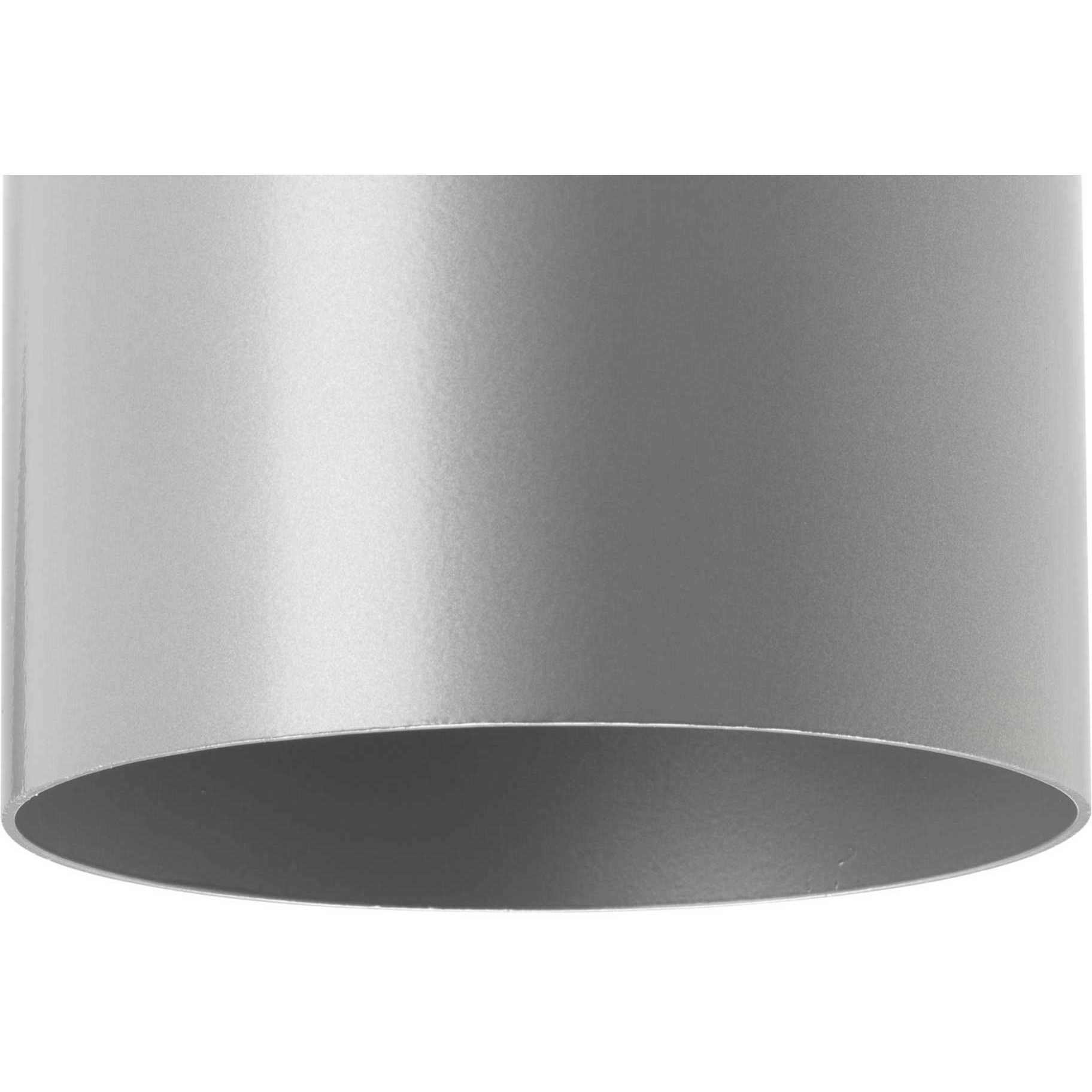 Cylinder Outdoor Wall Mount Up/Down Cylinder in Metallic Grey, LED Lamping, Progress LED