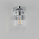 Scoop 1 Light 5.5 inch Polished Chrome Bath Vanity Wall Light in Clear