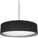 Dalton Pendant Ceiling Light in Black, Textured Linen Shade