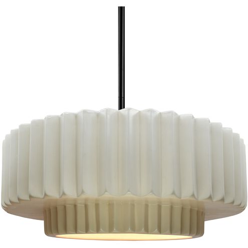 Radiance 1 Light 14.5 inch Matte White and Matte Black Pendant Ceiling Light