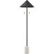 Jordana 58 inch 40.00 watt Matte Black and White Floor Lamp Portable Light