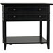 Colonial 35 X 32 inch Distressed Black Side Table, 2 Drawer