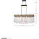 Matrix 8 Light 48.25 inch Havana Gold Linear Pendant Ceiling Light