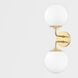 Stella 2 Light 7 inch Aged Brass Wall Sconce Wall Light 