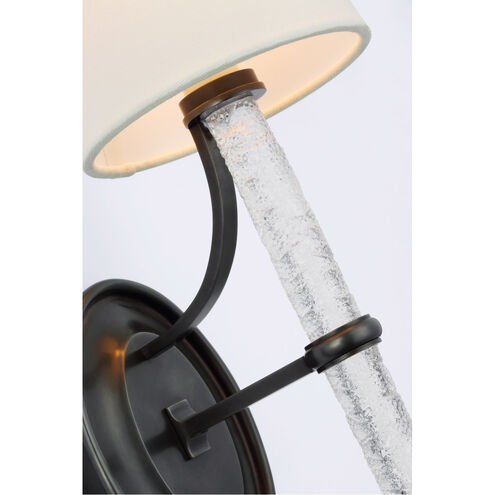 Marie Flanigan Abigail LED 5.25 inch Bronze and Clear Wavy Glass Sconce Wall Light, Large