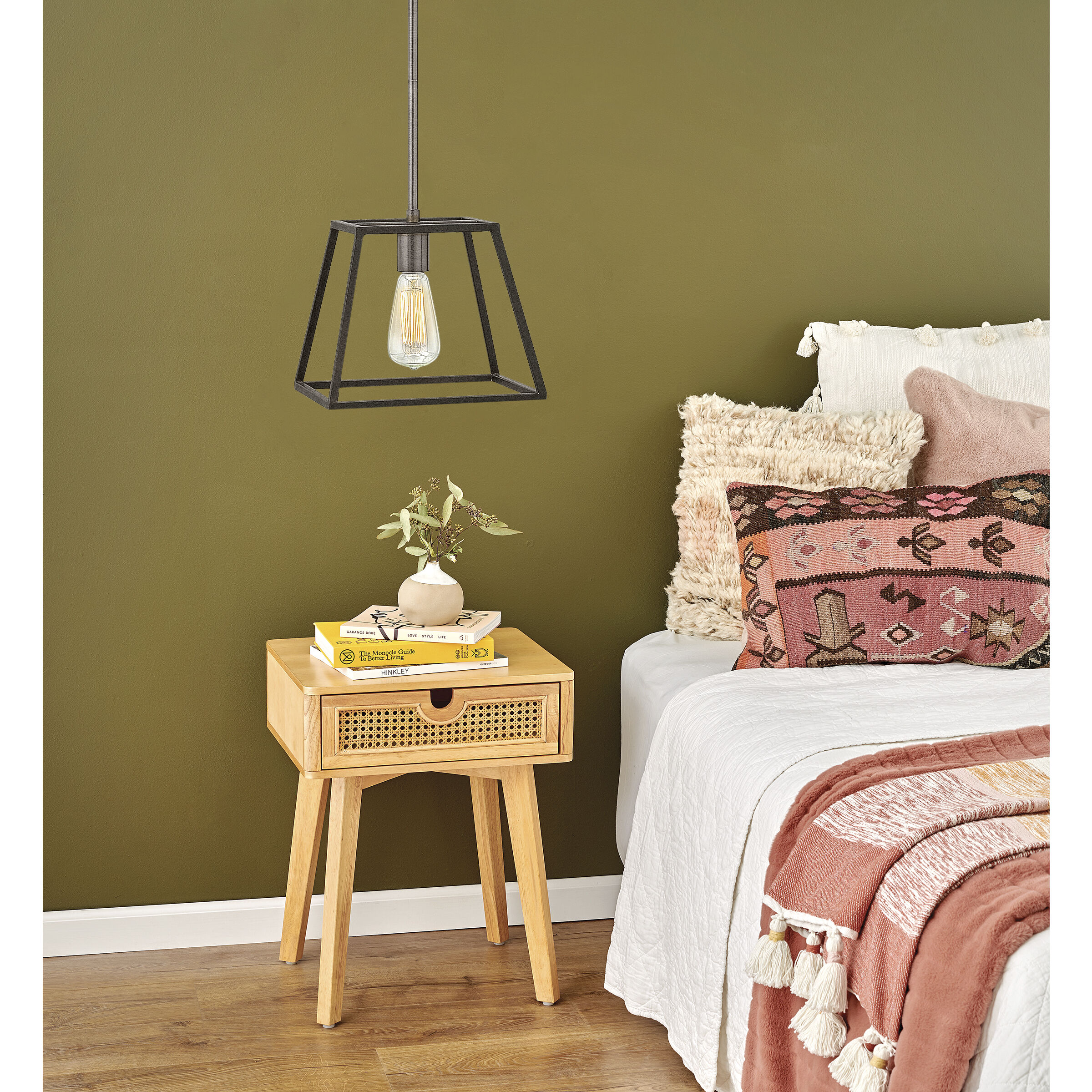 Fulton 1 Light 10 inch Aged Zinc with Antique Nickel Indoor Mini Pendant Ceiling Light