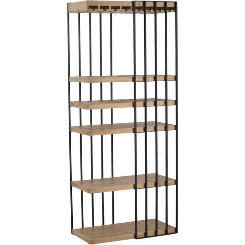 Anita 76.8 X 31.5 X 16.9 inch Black Shelf