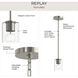 Replay 1 Light 3.88 inch Polished Nickel Mini-Pendant Ceiling Light