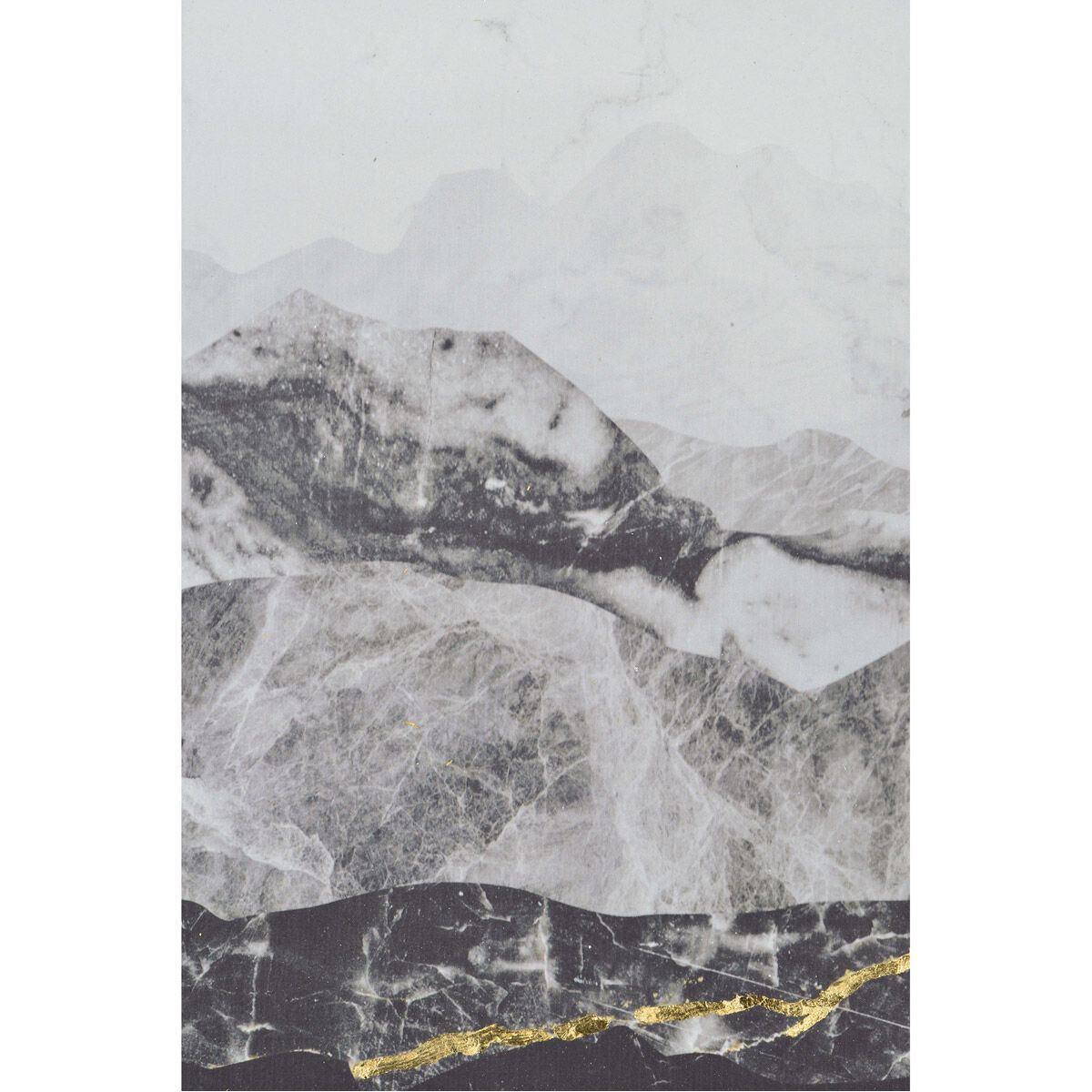 Manford Matte and Gold Leaf Accent Wall Art, Small