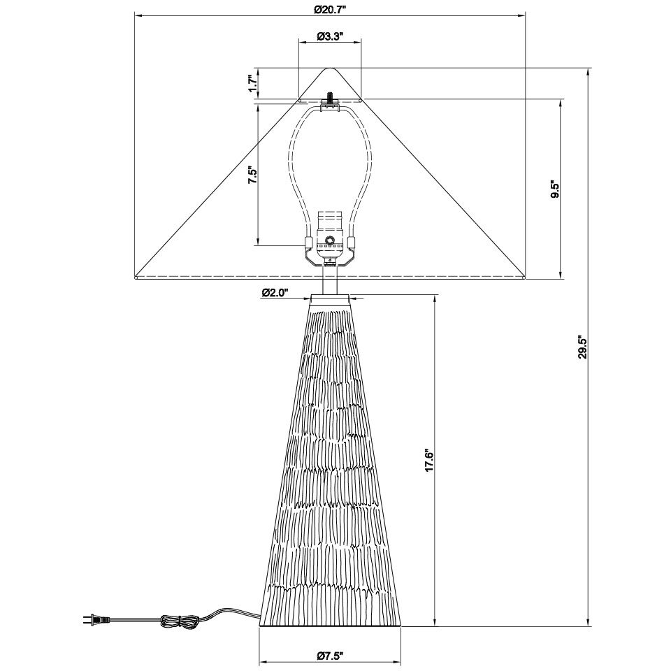 Mavis 29.5 inch 150.00 watt Off-White Matte Table Lamp Portable Light