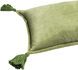Cotton Velvet 19 inch Grass Green Pillow Kit, Lumbar