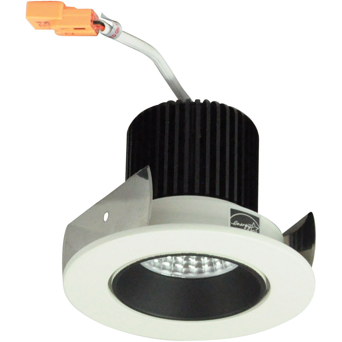 Iolite Black with White Recessed Light in Black / White, 800, Comfort Dim, Round Cone Regress