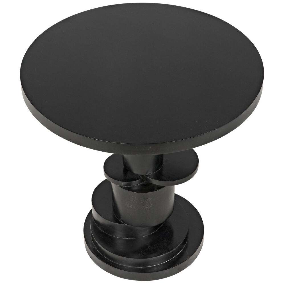 Hugo 28 X 28 inch Hand Rubbed Black Side Table