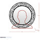 Kato 33 X 33 inch REF Wall Mirror in Carbon Black, Smithsonian Collaboration
