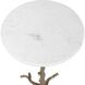 Calais 22 X 14 inch Antique Brass and White Marble Accent Table
