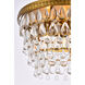 Nordic 3 Light 15 inch Brass Flush Mount Ceiling Light