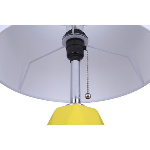 Persei 25 inch 100.00 watt Mustard Yellow and Chrome Table Lamp Portable Light