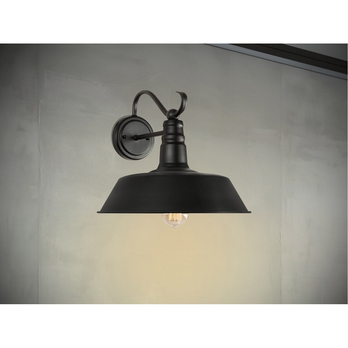 Signature 1 Light 13 inch Black Outdoor Wall Light 