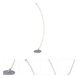Monita 51.5 inch 30 watt Silver Floor Lamp Portable Light