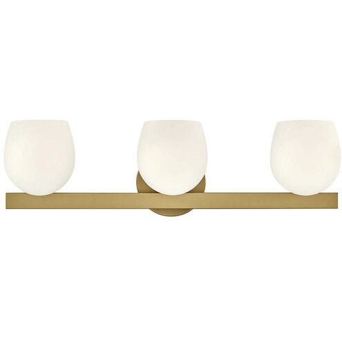 Mae 3 Light 24 inch Lacquered Brass Bath Light Wall Light