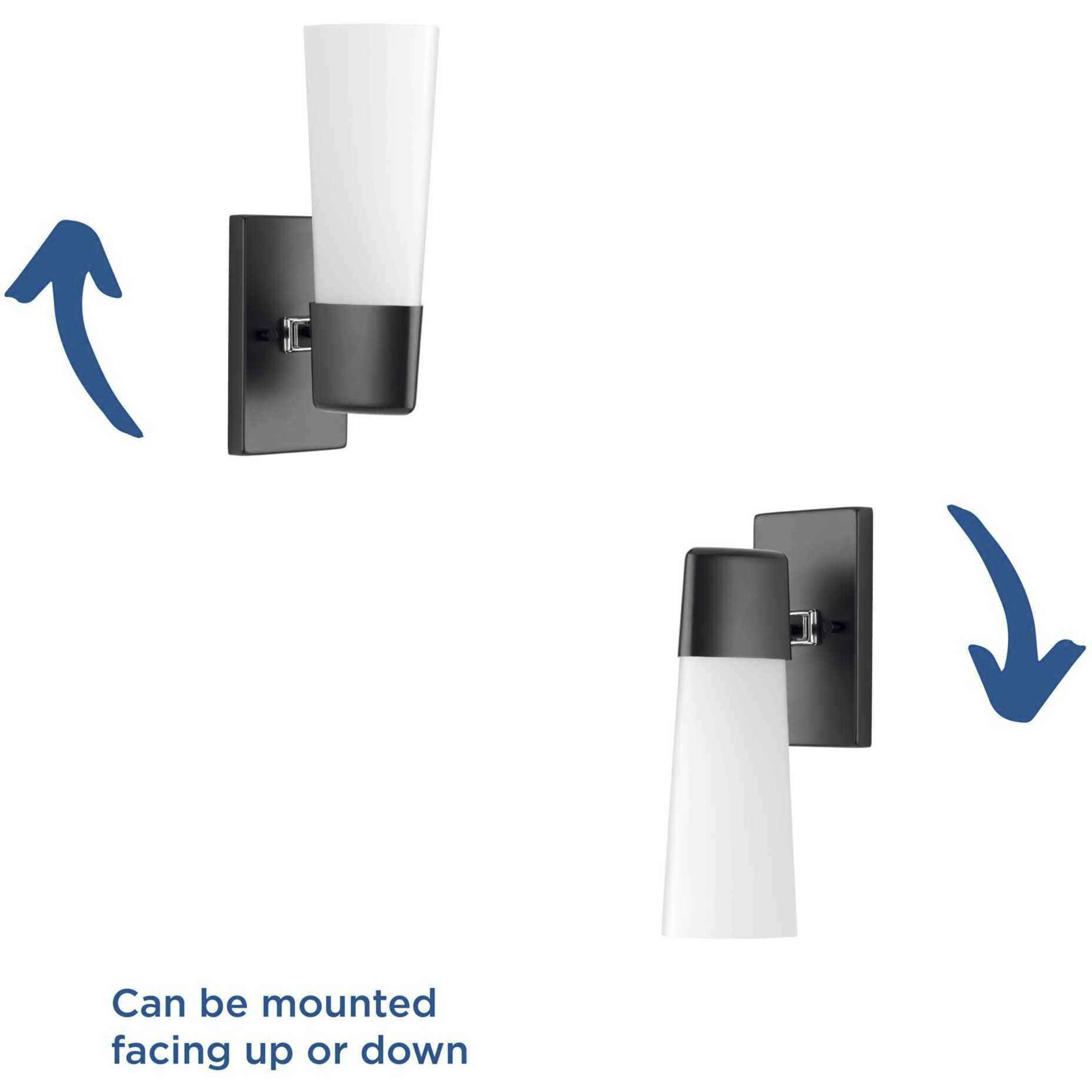 Zura 1 Light 5 inch Matte Black Bath Vanity Wall Light, Design Series