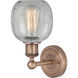 Belfast Sconce Wall Light in Antique Copper, Clear Crackle