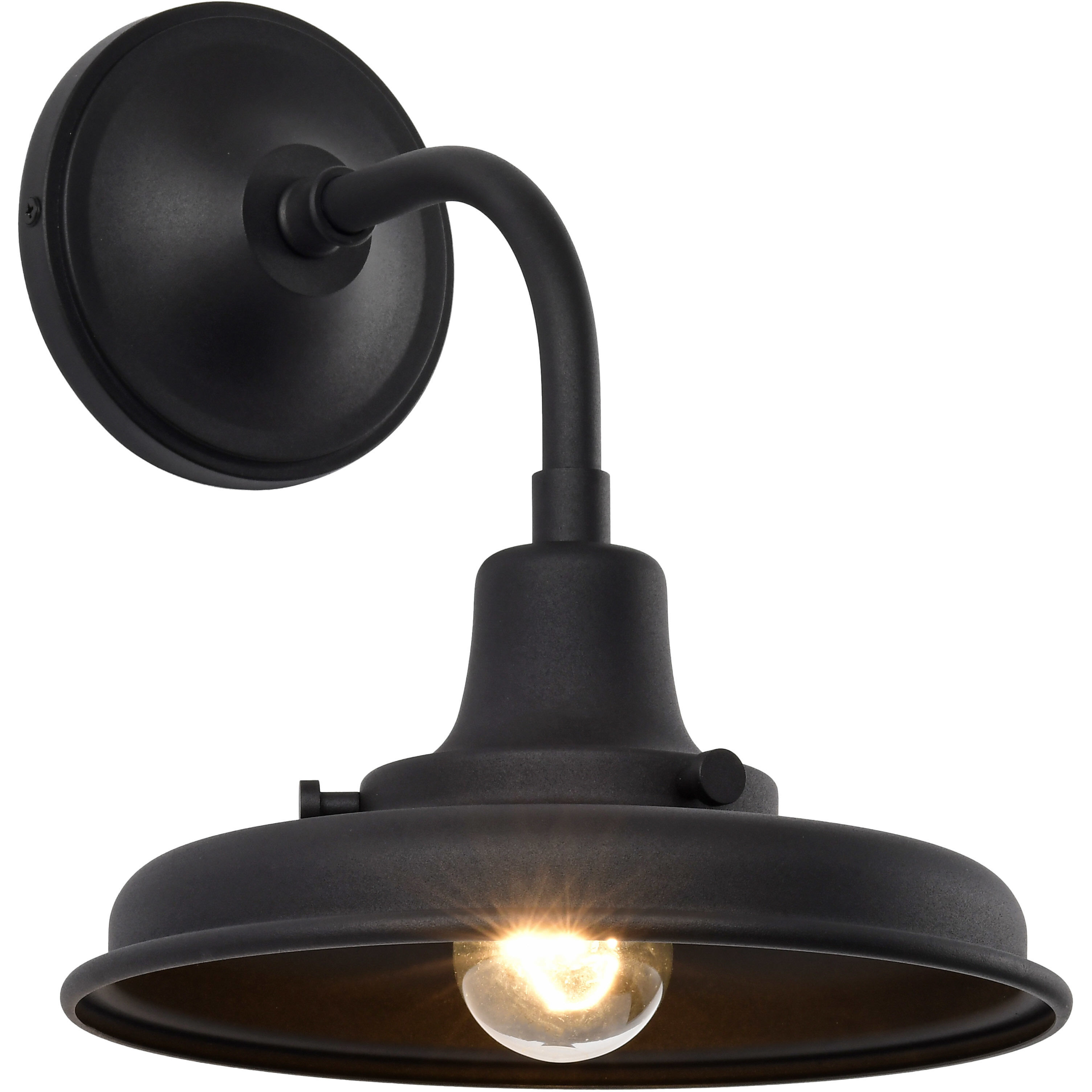 Morris 11.63 inch Black Outdoor Wall Light