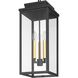 Hillside 3 Light 9 inch Textured Black Exterior Pendant