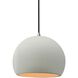 Radiance 1 Light 7 inch Matte White and Champagne Gold and Brushed Nickel Pendant Ceiling Light