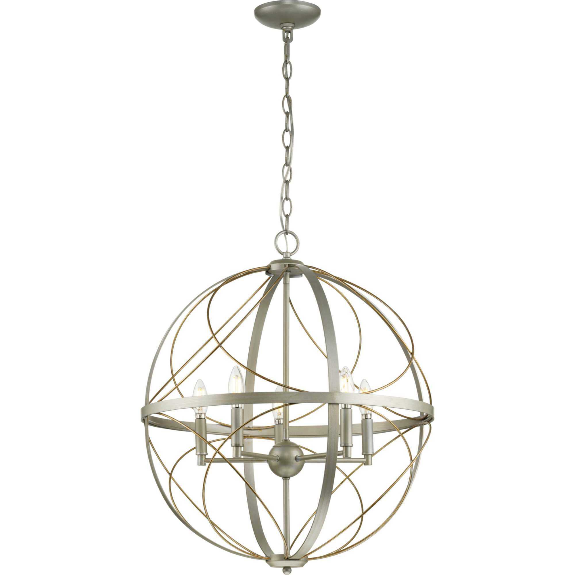 Brandywine 5 Light Silver Ridge Pendant Ceiling Light