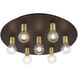 Hillview 7 Light 24 inch Bronze Flush Mount Ceiling Light